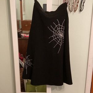 Voodoo Vixen black spider web swing skirt size small